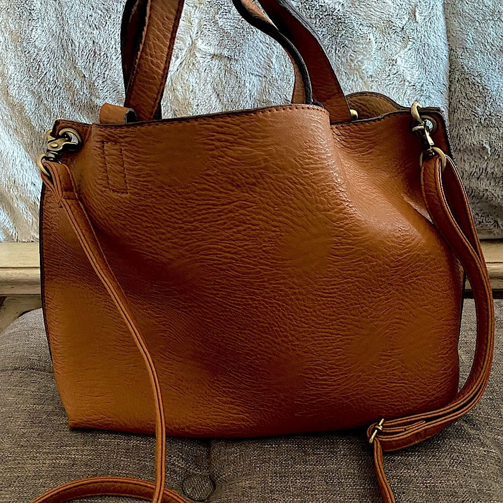 Free People Cognac Crossbody Bag